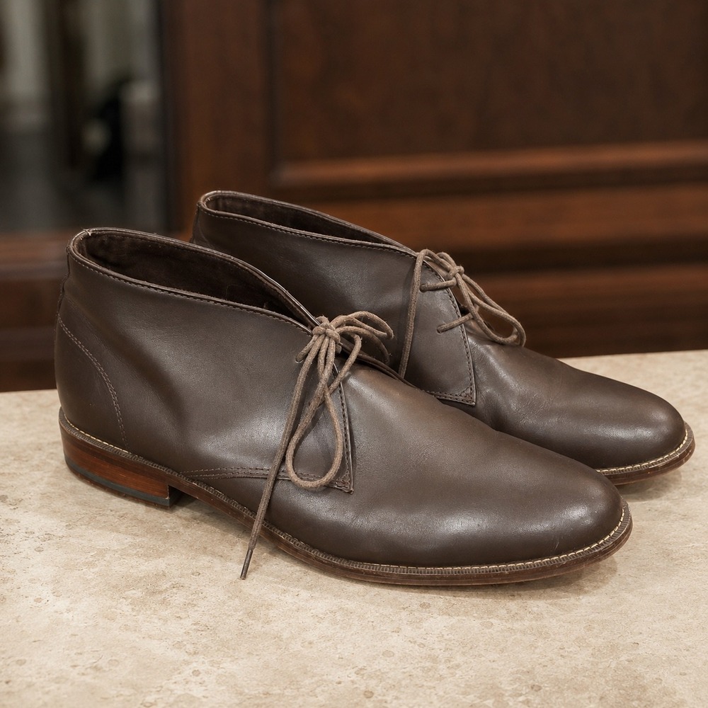 Banana Republic Men Brown Leather Chukka Boots Size 11